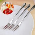 thumbnail image 4 of Swan Fruit Forks Stainless Steel Vegetable Dinnerware Set Dessert Cake Forks Bistro Style, 4 of 5