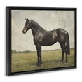 thumbnail image 2 of Stupell Industries Transitional Espresso Horse in Pastoral Field Black Floating Frame Canvas Art, 21 x 17, by Petals Prints Design, 2 of 8