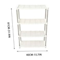 thumbnail image 3 of Leodye 1PCS 4 Tier Storage Shelf, Free‑Standing Organizer Rack for office, Kitchen and Bathroom Household Supplies Storage -15.7*11.8*31.9IN, 3 of 7