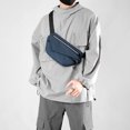 thumbnail image 4 of Bolso de pecho para hombre, bolso bandolera ligero, riñonera informal, bolsa de deporte al aire libre (oscuro B, 4 of 5