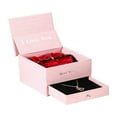 thumbnail image 2 of Iumwxz Everlasting Rose Flower Gift Box with Jewelry Drawer for Valentine's Day Christmas Anniversary Birthday Personalized Decoration Indoor Ornament for Her Wife Girlfriend Mother, 2 of 2