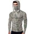 thumbnail image 6 of Fishing Shirts for Men with Hood & Face Mask Mens Camouflage Hoodie Sun Protection Long Sleeve Muscle Shirt Workout, 6 of 9