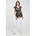 thumbnail image 4 of Blusa con lazo en los hombros Roman Fashion /Juvenil 6829 (Negro Flor) negro G, 4 of 5