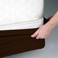 thumbnail image 4 of DNG Creations 1 Piece Box Spring Cover 100% Egyptian Cotton Wrap Around 4 Sides for Hotel & Home, Fits Box Springs up to 12 Inch Deep Pocket ( Solid Chocolate - Twin XL ), 4 of 7