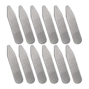 Wxqbjtam 12Pcs Collar Stays Smooth Edges Metal Invisible Collar Inserts Collar Stiffeners 5.08cmx1cmx0.08cm