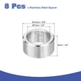 thumbnail image 2 of 8 Pcs Entretoises en Acier Inoxydable 304 3/8 Pouces OD x 1/4 Pouces ID x 3/16 Pouces Longueur(10x7x5mm) Vis Support de Bague Finition Simple Non Filetée Entretoises Rondes en Métal pour Vis M3 Boulons et Tringles, Argent, 2 of 6