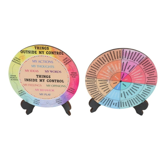 Emotion Wheel Chart, Minimalist Unfading Feelings Wheel  for Bedrooms