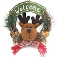 thumbnail image 1 of Navidad De Madera Con Papá Noel, Muñeco De Nieve, Alce, Puerta De Muñeca, Corona De Ratán Colgante Para Decoraciones Navideñas sonducket HA044553-04, 1 of 6