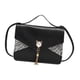 thumbnail image 5 of Bolsos de hombro con solapa para mujer, bolso de mano con correa ajustable, elegantes bolsos con borlas y cierre. negro, 5 of 9