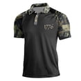 thumbnail image 3 of Havenx Mens Patriotic Polo Shirts American Flag Print Camo Polo Short Sleeve Button Golf Polos T-Shirts Lapel 4th Of July Independence Day Patriotic Fashion Tee,Black L, 3 of 4