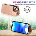 thumbnail image 3 of Dteck Embossed Flower Pattern Wallet Case for iPhone 15 Plus,Magnetic Leather Card Slots Women Girl Case Shockproof Kickstand Flip Cover for iPhone 15 Plus,Rosegold, 3 of 7