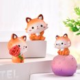 thumbnail image 4 of Decoración hogareña Gwong Sonriendo FOX FIGURINE Linda resina universal Little Fox Paisaje Adorno de escritorio Estatua para el hogar Gwong 21079700, 4 of 6