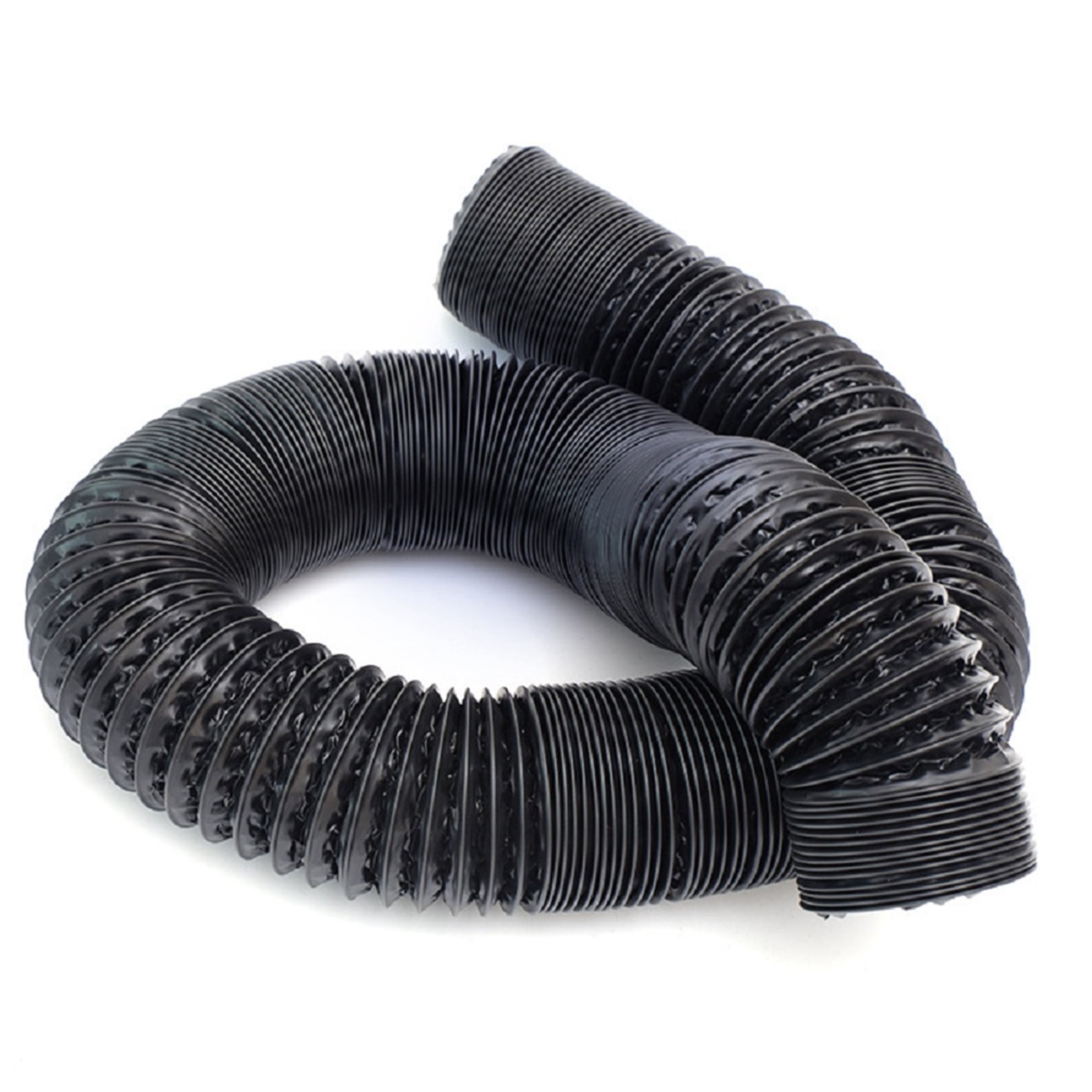 Black 4 Inch 10ft Dryer Vent Hose Flexible Insulated Air Ducting PVC Aluminum Foil for HVAC Ventilation