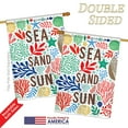 thumbnail image 3 of Breeze Decor BD-NA-H-107065-IP-BO-DS02-US 28 x 40 in. Sea Sand Sun Coastal - Everyday Nautical Impressions, Decorative Vertical House Flag, 3 of 4