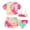 Z2-Hot Pink, variant on Girls Long Sleeve Zip Up Rash Guard And Floral Print Bikini Two Piece Swimwear For Surfing Sun