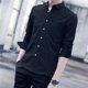 thumbnail image 3 of Camisa y blusa de manga larga para hombre con bolsillo y diseño de marca nueva y barata de alta calidad con cuello estilo hipster elegante, 3 of 5