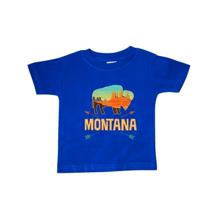 

Inktastic Montana Gift Buffalo Silhouette Gift Baby Boy or Baby Girl T-Shirt