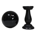 thumbnail image 4 of Wicca Occult Witchcraft Witch Black Crystal Glass Gazing Ball On Stand Decor, 4 of 10
