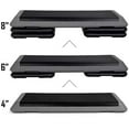 thumbnail image 3 of WLTER 43" Workout Aerobic Exercise Step Platform, Adjustable Aerobic Steppers for Exercise with 4 Removable Risers for Home Gym Strength Training, 3 of 9
