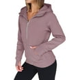 thumbnail image 3 of Womens Zip Up Hoodies Fleece Jackets Oversized Sweatshirts Fall Fashion Outfits Sweaters Winter Clothes Pink XXL, 3 of 9