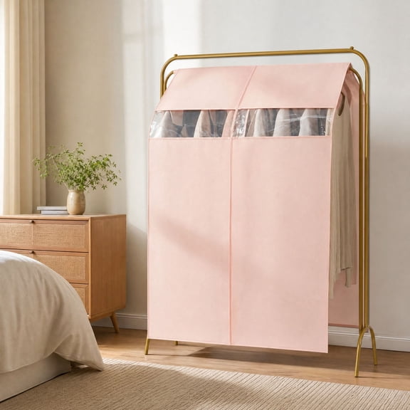 Thickened Oxfords Garment Dust Cover for Hanging Clothes, -Static Wardrobe Storage Cover Organizer, Dustproof Suit Protector for Closet, Breathable Home Clothes Storage Bag