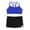 Blue, variant on iiniim Girls Two Piece Ballet Dance Gymnastic Sports Bra Crop Top with Shorts Bottom Yoga Workout Gym Fitness Outfit Set