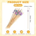 thumbnail image 3 of Uxcell 500-Pack Palillos de Cóctel, Palillos de Bambú Elegantes de 5.9 Pulgadas para Barbacoa [Blanco, Perla], 3 of 6