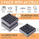 thumbnail image 2 of 3 Pack Sock Underwear Organizer Dividers, 64 Cell Drawer Organizers Fabric Foldable Cabinet Closet Organizers and Storage Boxes for Storing Socks, Und, 2 of 4