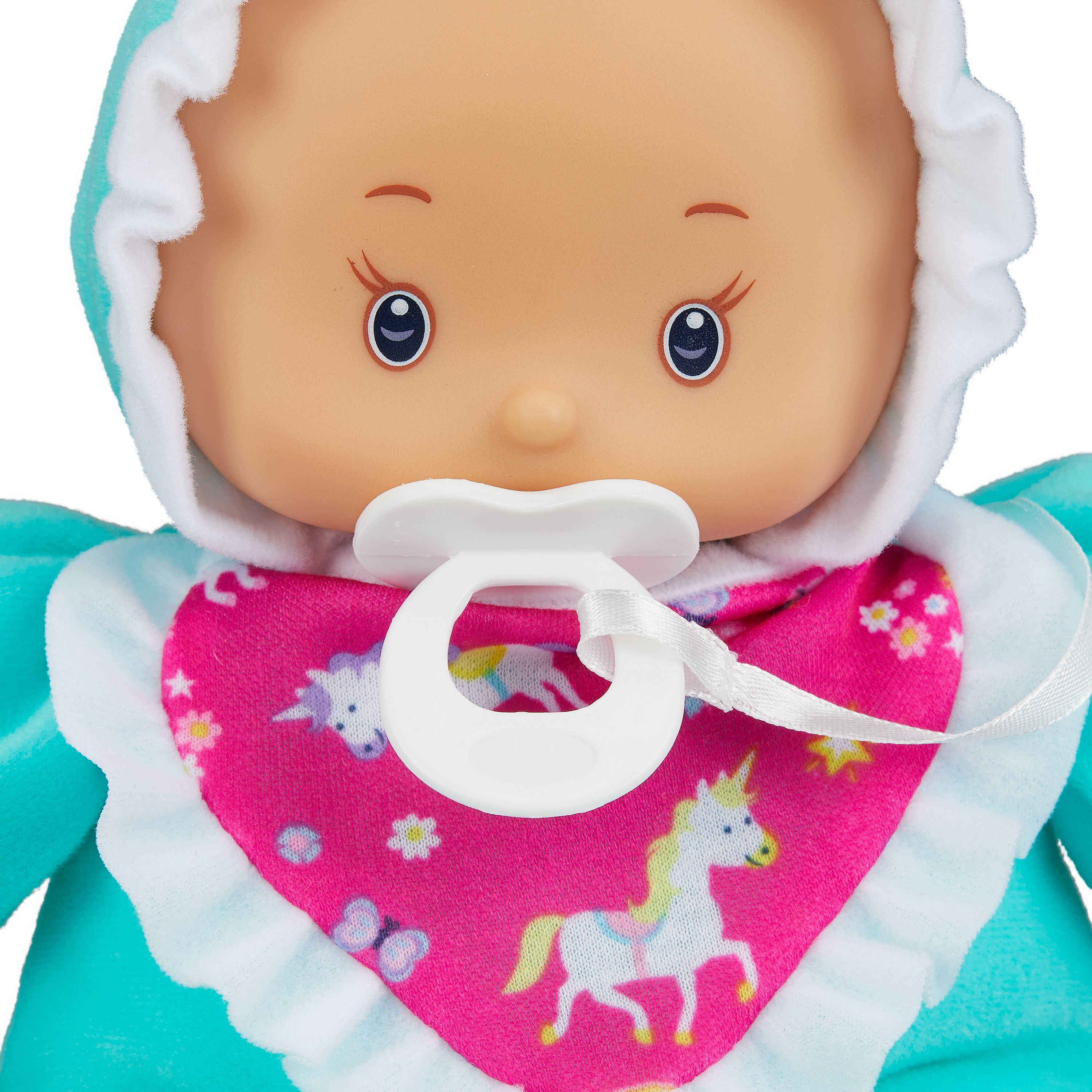 My Sweet Love 10-inch Soft Baby Doll with Removable Bib and Pacifier, Teal Outfit