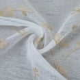 thumbnail image 5 of Sheer Tier Curtain, Rod Pocket Leaf Embroidered Faux Linen Textured Semi Sheer Short Curtain, 5 of 8