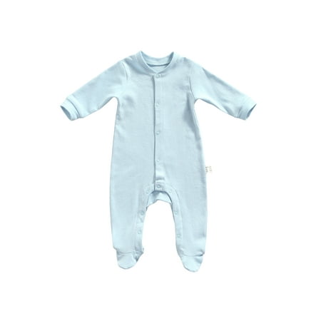

0-12M Newborn Infant Baby Girls Boys Footies Long Sleeve Jumpsuits Spring Autumn Foot Cover Foofits