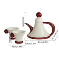 thumbnail image 2 of Ceramic Teapot with Cups Set Porcelain Tea Set Tea Lovers Gift Tea Kettle Kung Fu Tea Pot Set, 2 of 7