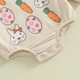 thumbnail image 6 of Bagilaanoe Newborn Easter Clothes Baby Girl Romper Sweatshirt Long Sleeve Bodysuits Carrot Print Pullover 3M 6M 12M 18M Infant Casual Tee Tops, 6 of 8