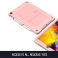 thumbnail image 4 of Dteck with Shoulder Strap Case for Apple iPad 8th Generation (2020 Released) 10.2-inch,Shockproof Armor Rubber Hybrid Hard iPad 10.2" 7th Gen 2019 Protective Shell Back Kickstand Cover,Rosegold, 4 of 6