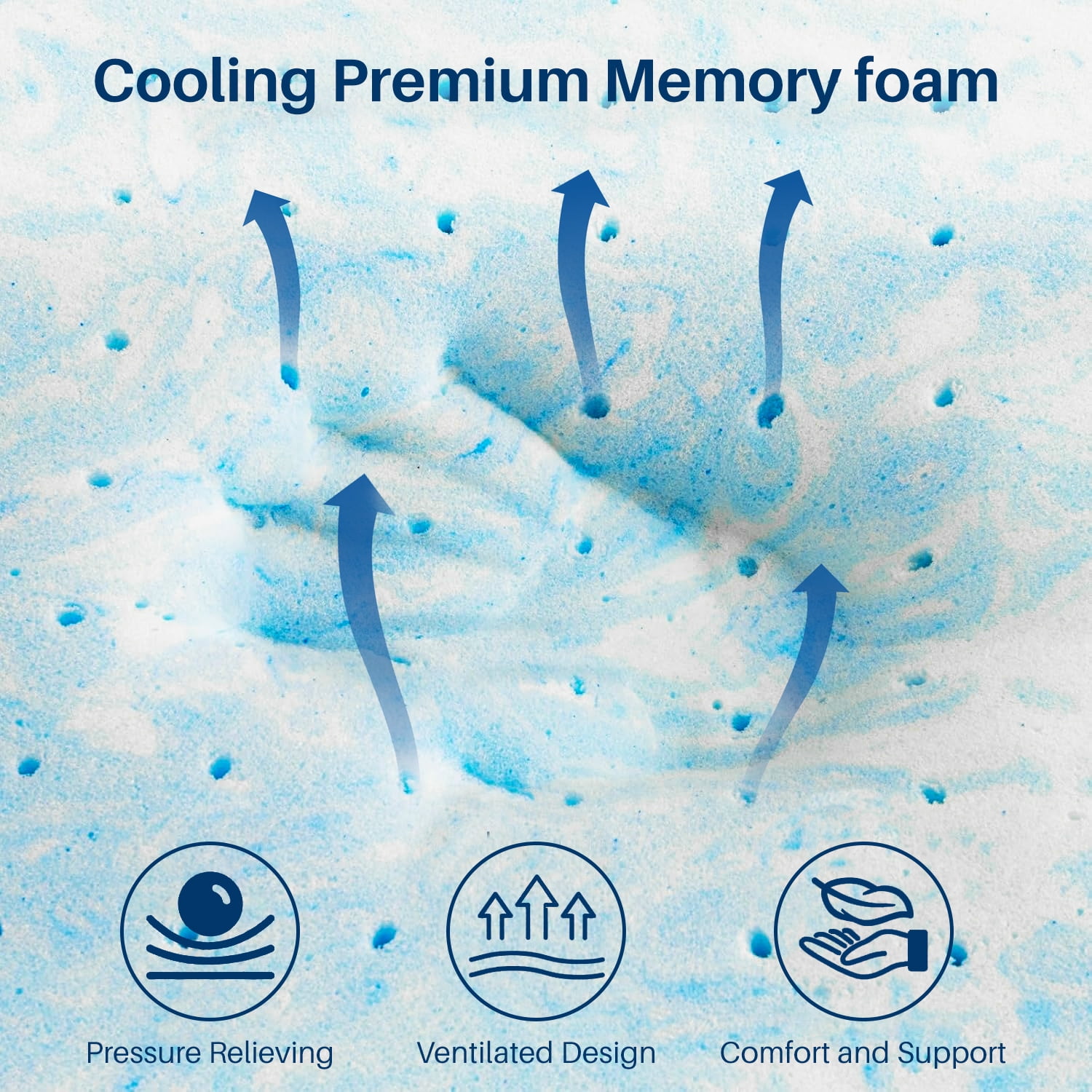 3 inch Full Gel Infused Mattress Topper, Memory Foam Mattress Topper