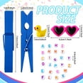 thumbnail image 6 of Vibrant DIY Cheer Pins Craft Kit, 40 Wooden Clothes Pins with 400 Beads and Charms for Custom Spirit Clips and Team Party Favors, 6 of 7