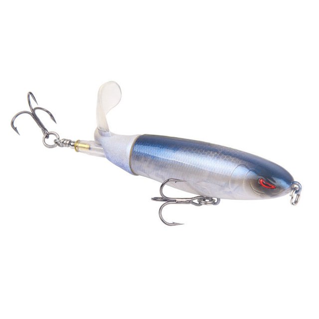 Señuelos De Pesca Señuelos de pesca de hélice 10 cm Fake Topwater Artificial Hard Bait (Azul claro) Likrtyny Para Estrenar
