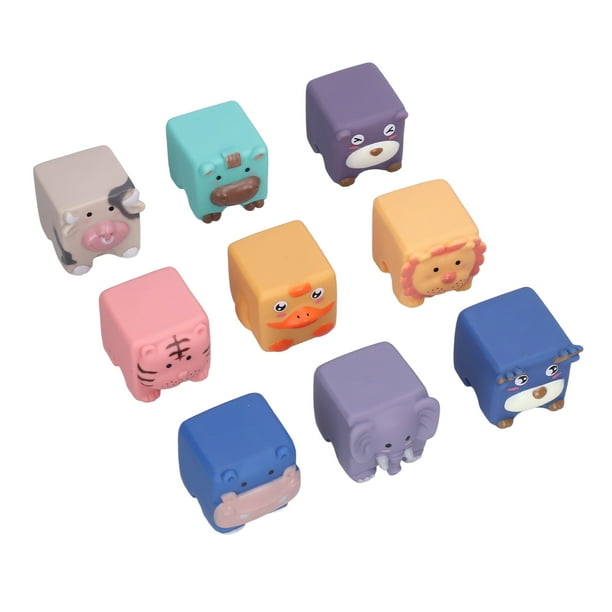 Bloques apilables para bebés Jadeshay Bloques blandos de animales para niños pequeños