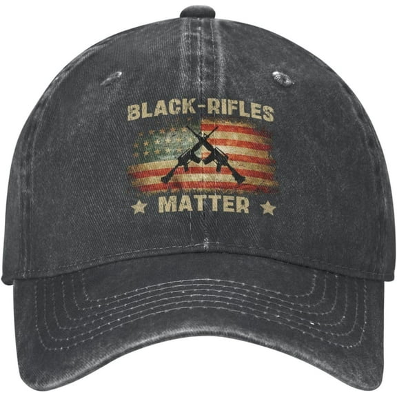 Black-Rifles-Matter Hat Men Women Gun Hat for Men Women Funny Trucker Hat Gifts Baseball Cap