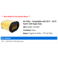 thumbnail image 2 of Air Filter - Compatible with 2017 - 2019 Ford F-250 Super Duty 2018, 2 of 2