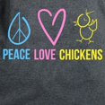 thumbnail image 3 of CafePress - Peace, Love, Chickens Women's Dark T Shirt - Women's Traditional Fit Dark T-Shirt, 3 of 4