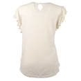 thumbnail image 2 of Lauren Ralph Lauren Womens Linen Crochet Trim Blouse, 2 of 4