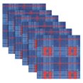 thumbnail image 6 of Iauyy Satin Napkins Set of 6- Red Blue Checkered Plaid DIY Printing Decoration Cloth Napkin- Easy Care for Home/Party, 6 of 8