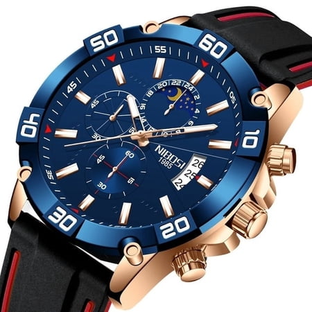 Nibosi 2022 Fashion Gold Watch Mens Watches Top Brand Luxury Clock Montre Homme Chronograph Quartz Watch Men Relogio Masculino - Quartz Wristwatches