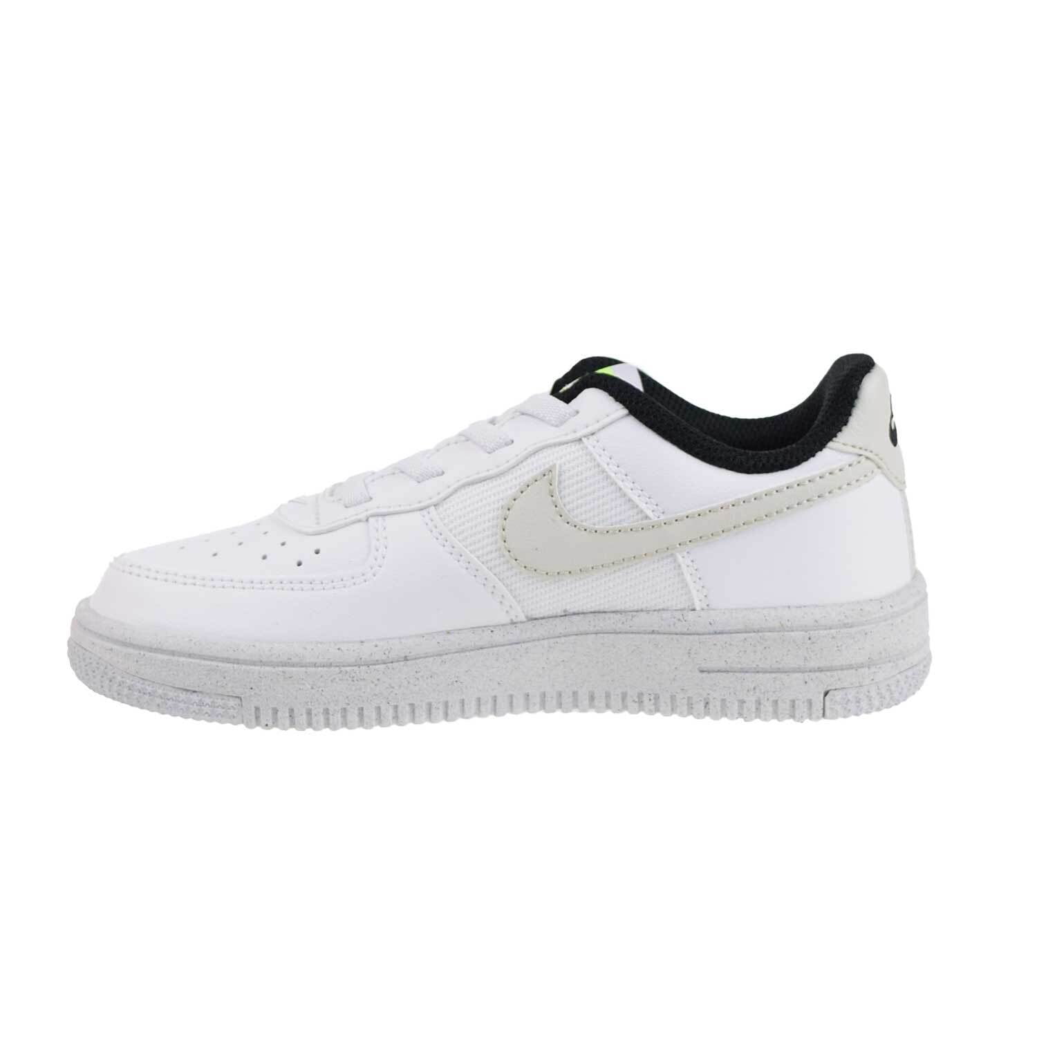 Little Kid's Nike Force 1 Crater NN Wht/Lght Bone-Volt-Blk (DH8696 101) - 12