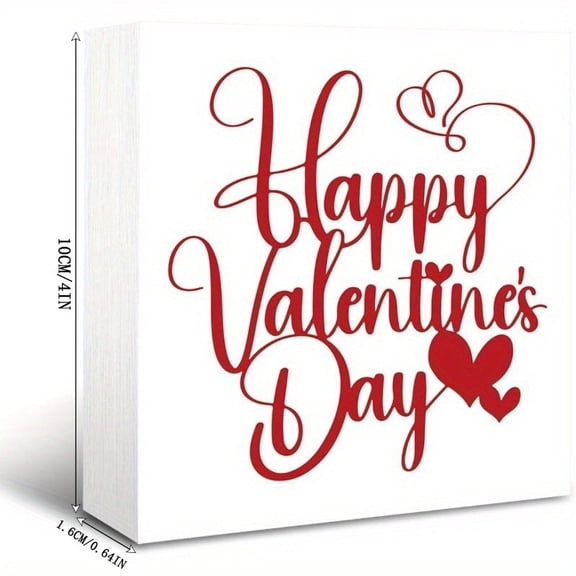 Happy Valentines Decor Acrylic Sign,Tabletop Centerpiece Decorations for Tables,1.6*10cm