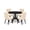 Multi-color, variant on Luxe by East West Furniture 5-Pc Dining Room Set Of A Wood Table, 4 Light Beige Linen Fabric Dining Chair