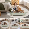 Round Area Rug for Living Room Bedroom, Bears Deer Rabbit Round Rugs ...