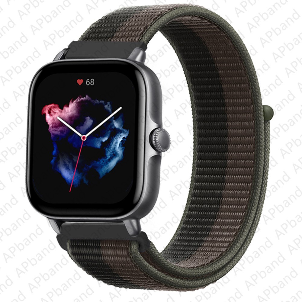 20/22mm Nylon band For Amazfit GTS/2/2e/GTS2 Mini/GTR 3 Pro  42mm/47mm/GTR2/2e/stratos 2/3 Sport Loop Bracelet Amazfit bip strap - -  Walmart.com