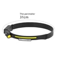 thumbnail image 2 of Linterna frontal LED, diadema ajustable, impermeable, para exteriores, para correr, acampar y hacer senderismo., 2 of 5